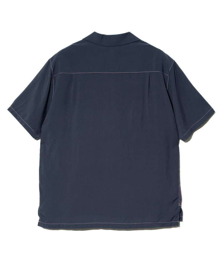 go slow caravan(ゴースローキャラバン) |T/Rワンポイント刺繍S/Sオープンシャツ (MENS)
