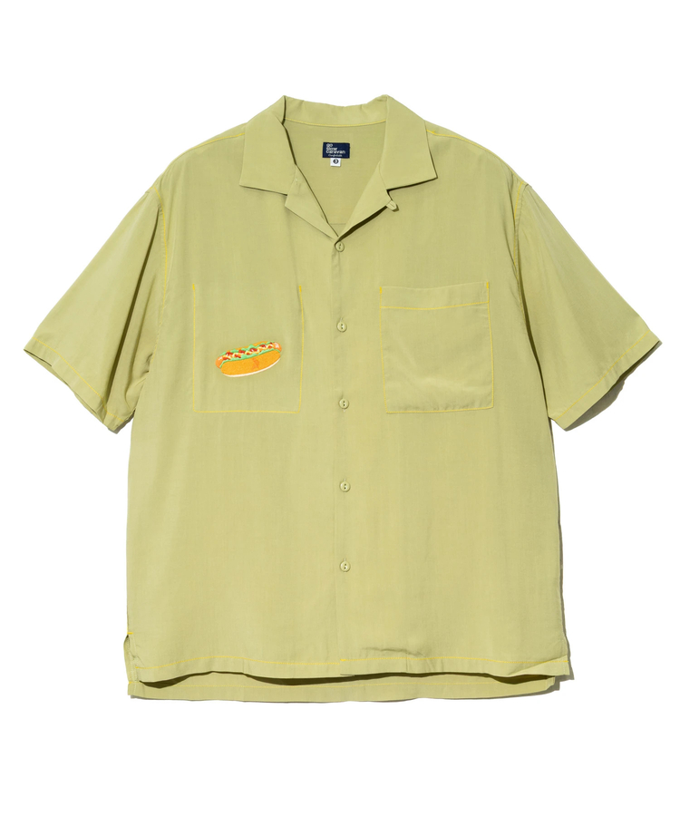 go slow caravan(ゴースローキャラバン) |T/Rワンポイント刺繍S/Sオープンシャツ (MENS)