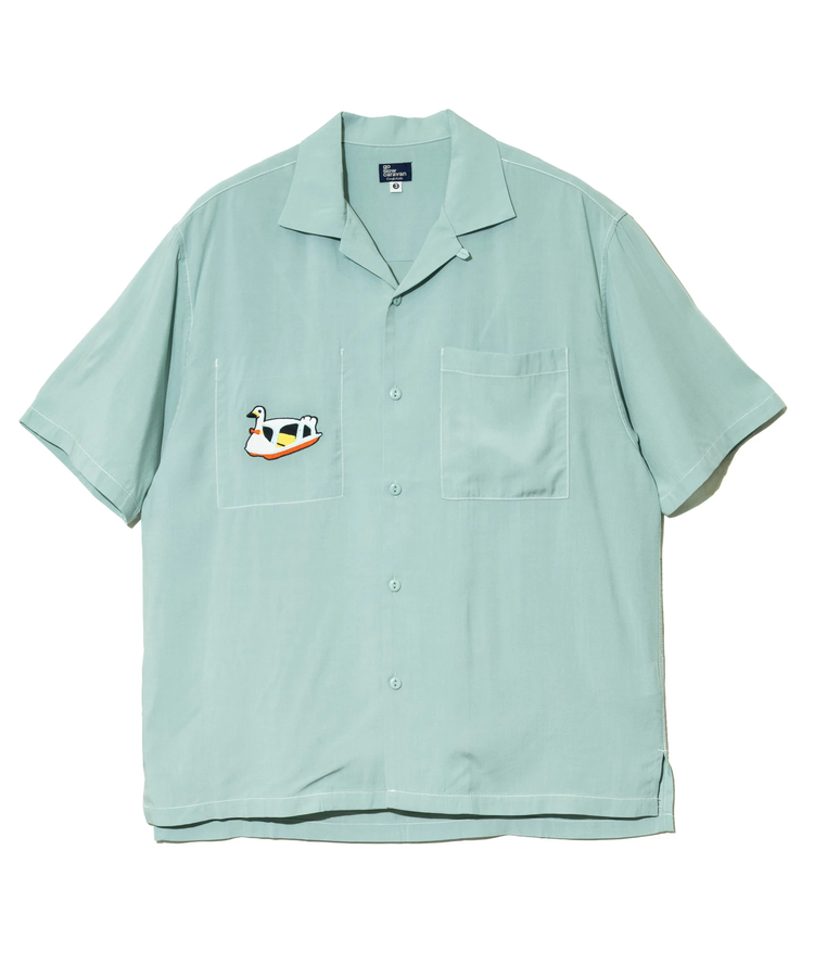 go slow caravan(ゴースローキャラバン) |T/Rワンポイント刺繍S/Sオープンシャツ (MENS)