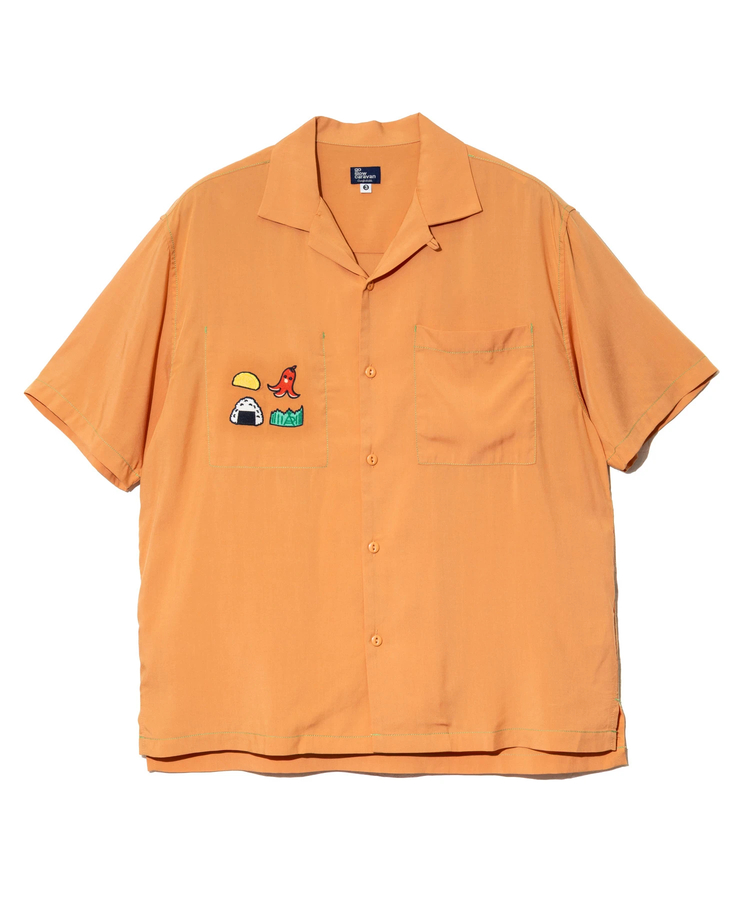 go slow caravan(ゴースローキャラバン) |T/Rワンポイント刺繍S/Sオープンシャツ (MENS)