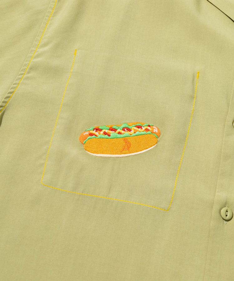 go slow caravan(ゴースローキャラバン) |T/Rワンポイント刺繍S/Sオープンシャツ (MENS)
