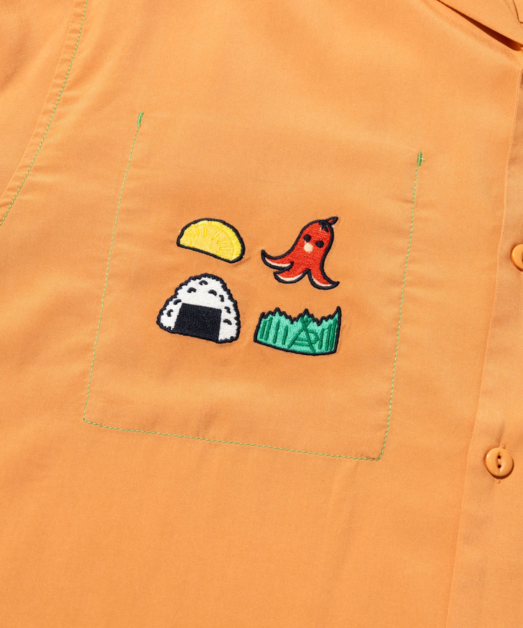 go slow caravan(ゴースローキャラバン) |T/Rワンポイント刺繍S/Sオープンシャツ (MENS)