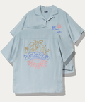 go slow caravan(ゴースローキャラバン) |LINEN/COTTONチェーン刺繍S/Sオープンシャツ (MENS)