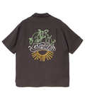 go slow caravan(ゴースローキャラバン) |LINEN/COTTONチェーン刺繍S/Sオープンシャツ (MENS)