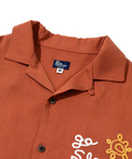 go slow caravan(ゴースローキャラバン) |LINEN/COTTONチェーン刺繍S/Sオープンシャツ (MENS)