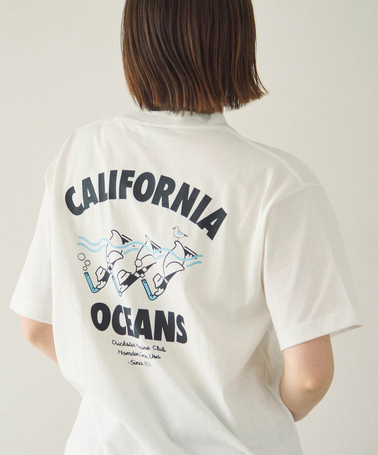 go slow caravan(ゴースローキャラバン) |DUCKSTER/ダックスター T/C度詰め天竺 レギュラーフィットS/STEE《CALI OCEAN》(MENS)