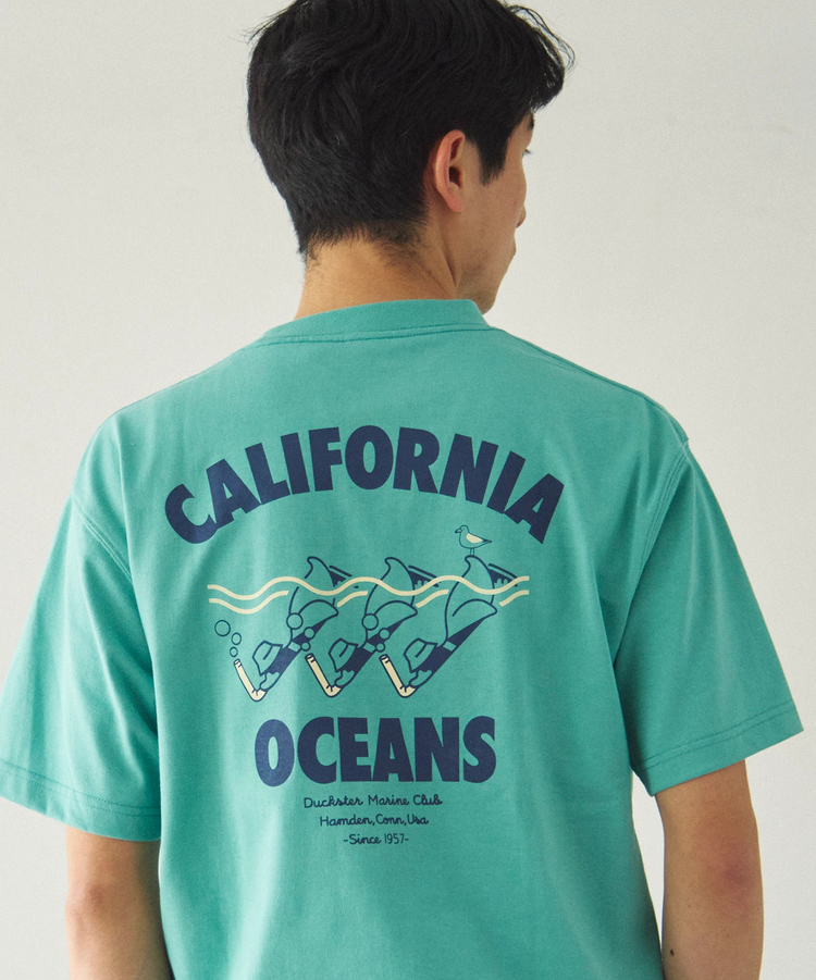go slow caravan(ゴースローキャラバン) |DUCKSTER/ダックスター T/C度詰め天竺 レギュラーフィットS/STEE《CALI OCEAN》(MENS)