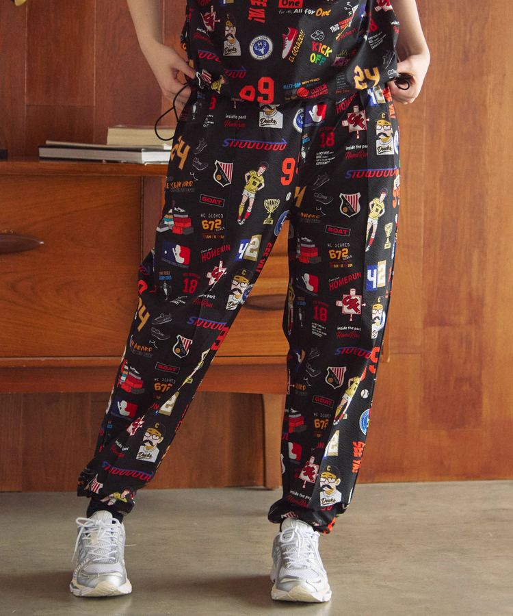 go slow caravan(ゴースローキャラバン) |DUCKSTER/ダックスター 総柄リラックスジョグパンツ (MENS)