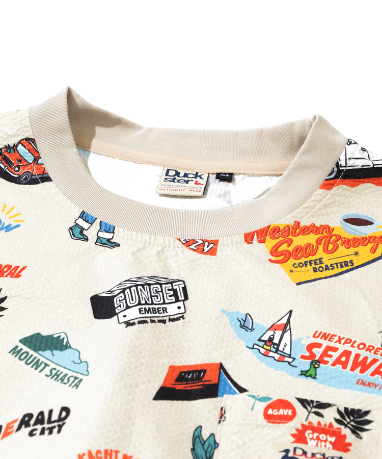 go slow caravan(ゴースローキャラバン) |DUCKSTER/ダックスター 総柄ドロップショルダーS/STEE (MENS)