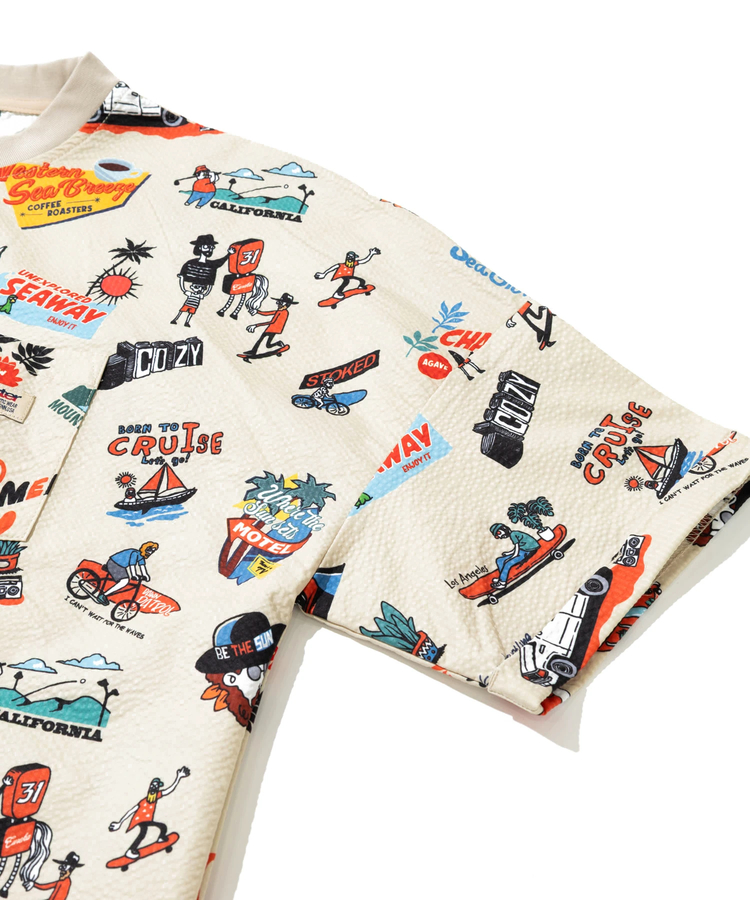 go slow caravan(ゴースローキャラバン) |DUCKSTER/ダックスター 総柄ドロップショルダーS/STEE (MENS)