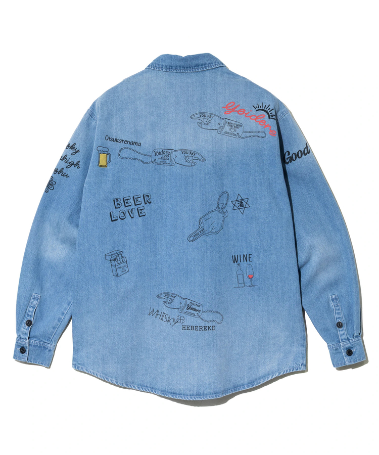 go slow caravan(ゴースローキャラバン) |YOIDORE/酔いどれ ヴィンテージ 栓抜き らくがき シャツ (MENS)