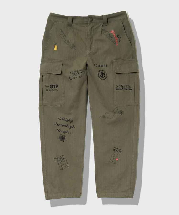 go slow caravan(ゴースローキャラバン) |YOIDORE/酔いどれ ヴィンテージ 栓抜き らくがき カーゴパンツ (MENS)