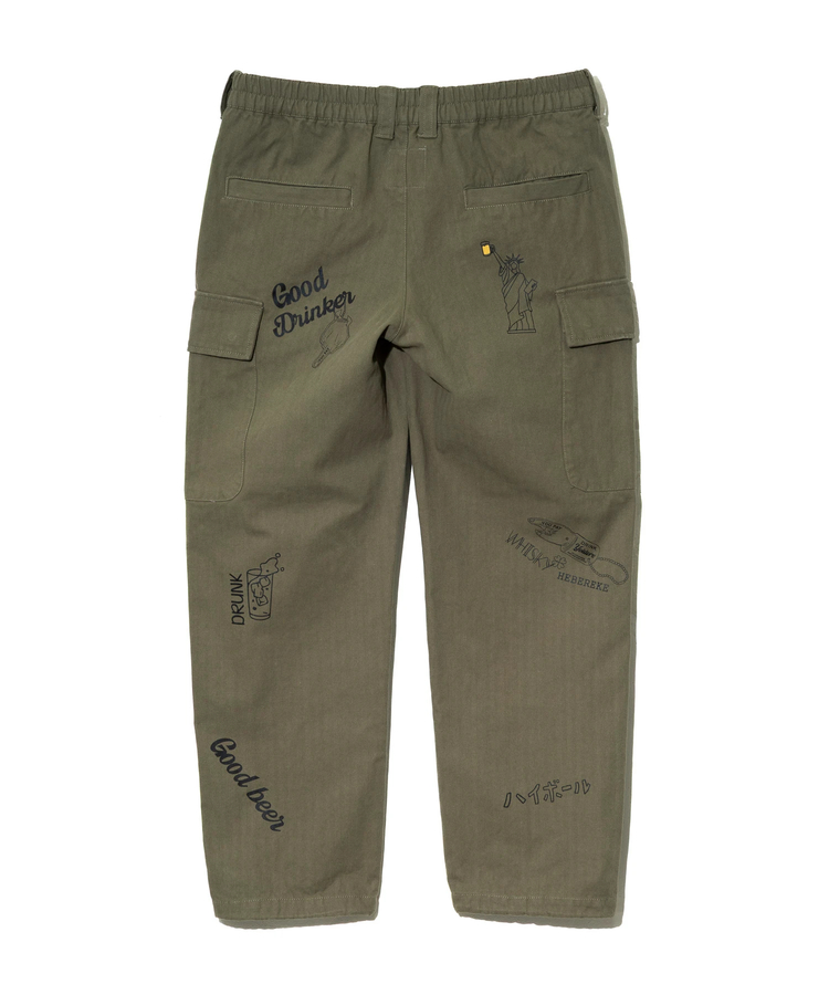go slow caravan(ゴースローキャラバン) |YOIDORE/酔いどれ ヴィンテージ 栓抜き らくがき カーゴパンツ (MENS)