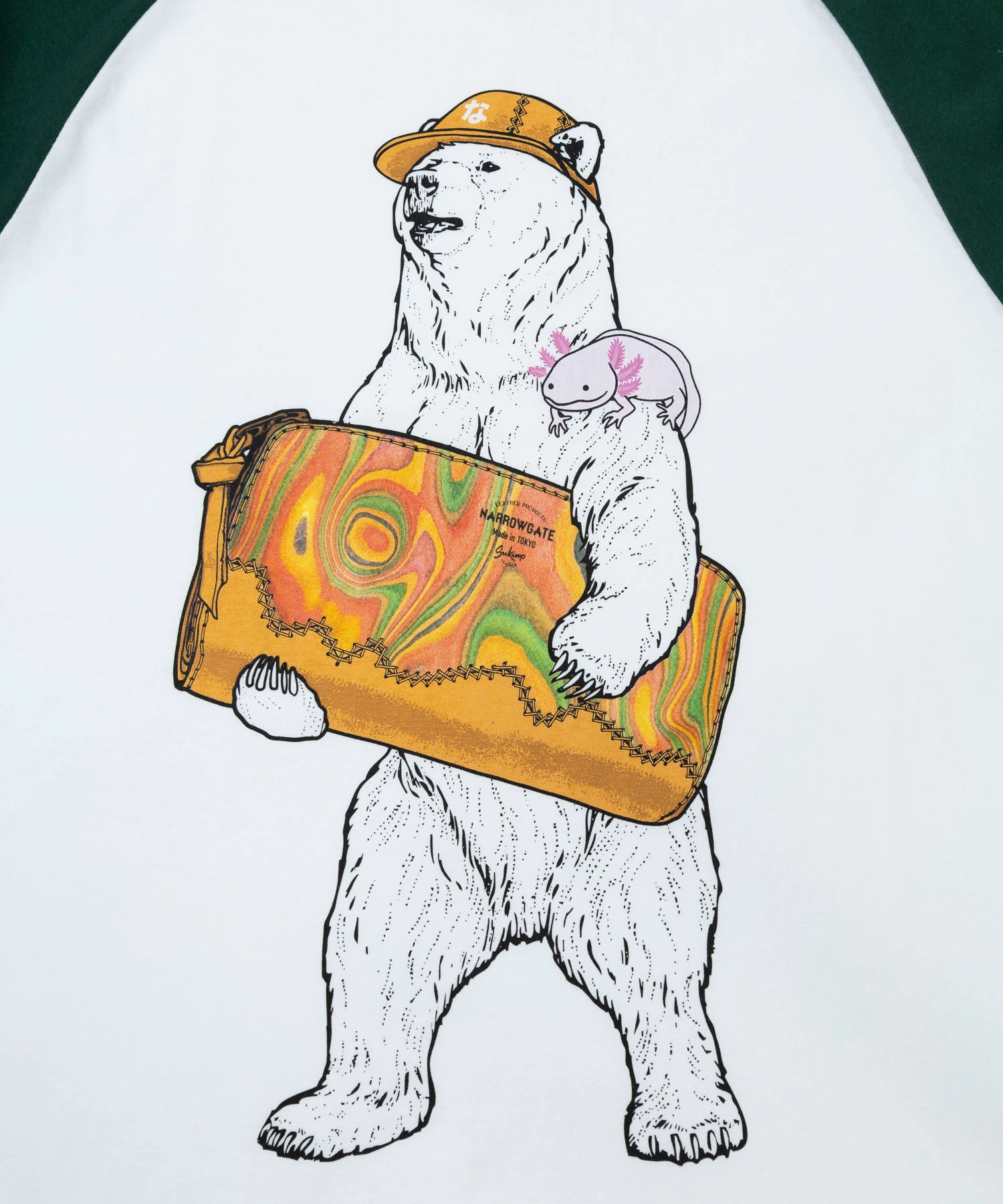 コラボ SAIBORG ネルデザインワークス SCRATCHソルオル クマ サイ サーフアート クマ✖️スケボー A4サイズ 額付き | surf1040