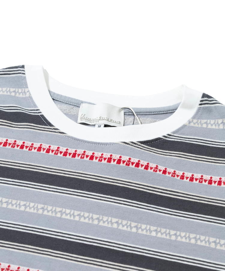 go slow caravan(ゴースローキャラバン) |Universal Style Wear/ユニバーサルスタイルウェア Ethnic border Tee (MENS)