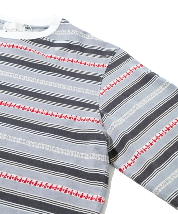 go slow caravan(ゴースローキャラバン) |Universal Style Wear/ユニバーサルスタイルウェア Ethnic border Tee (MENS)