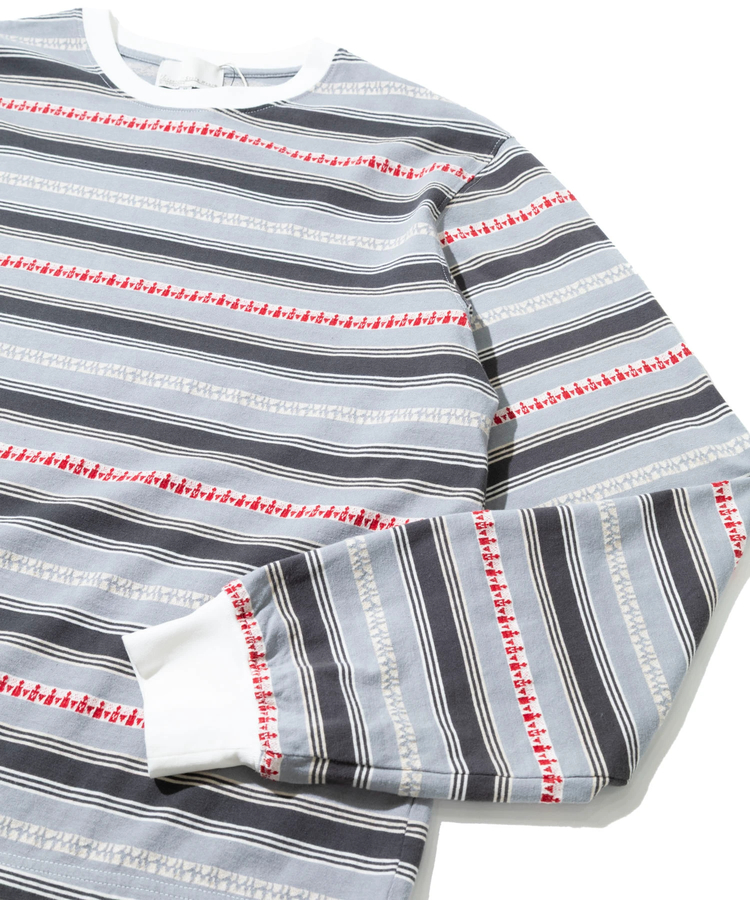 go slow caravan(ゴースローキャラバン) |Universal Style Wear/ユニバーサルスタイルウェア Ethnic border Tee (MENS)