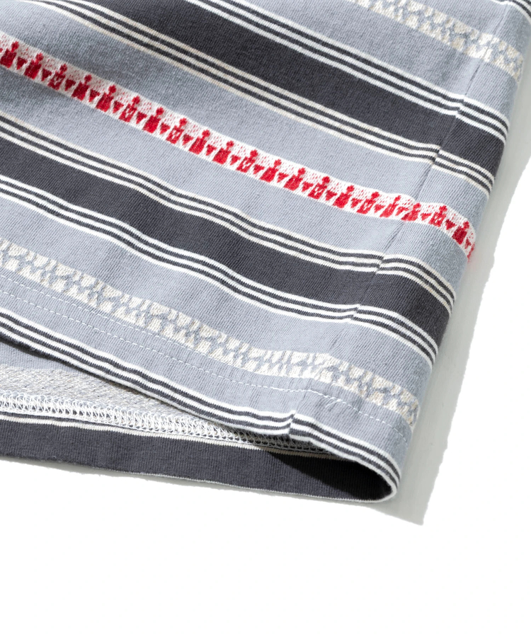 go slow caravan(ゴースローキャラバン) |Universal Style Wear/ユニバーサルスタイルウェア Ethnic border Tee (MENS)