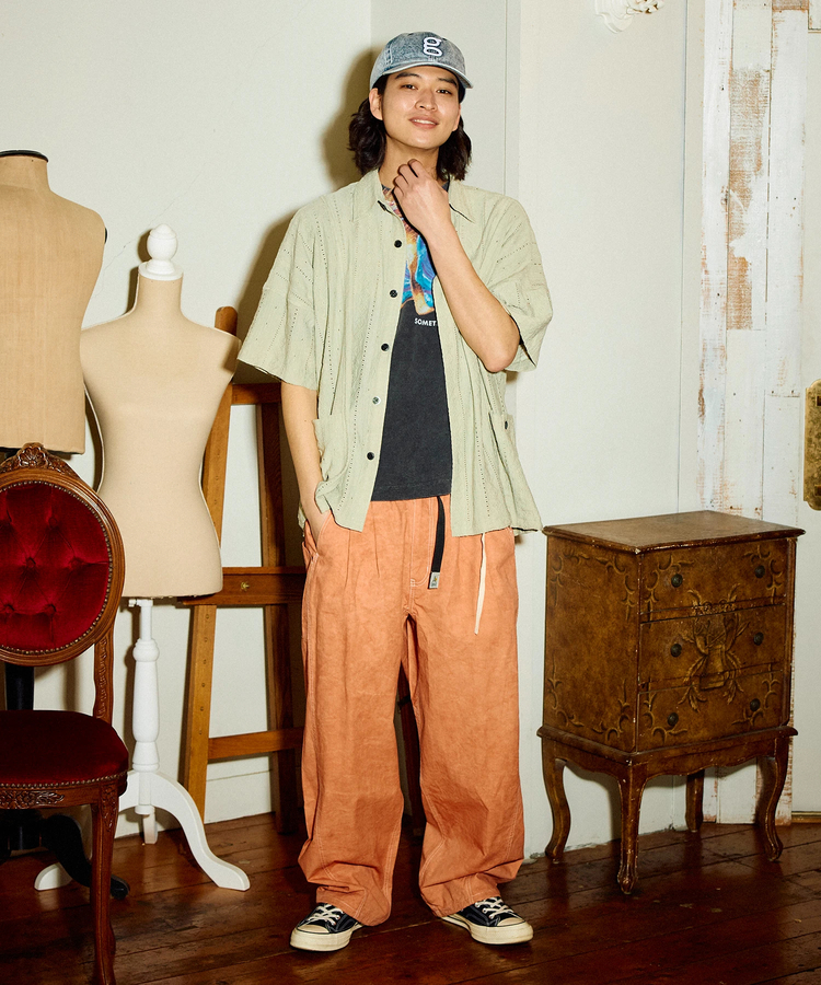 go slow caravan(ゴースローキャラバン) |シャーリングレース BIG S/Sシャツ (MENS/WOMENS)