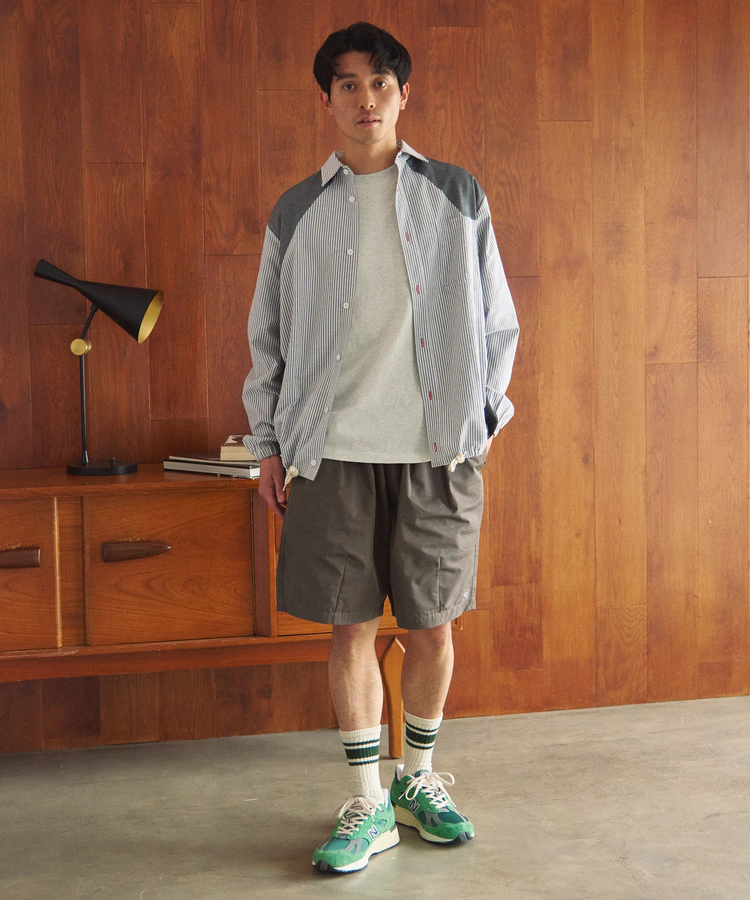 go slow caravan(ゴースローキャラバン) |DUCKSTER/ダックスター ペンタゴン切替コーチシャツ (MENS)