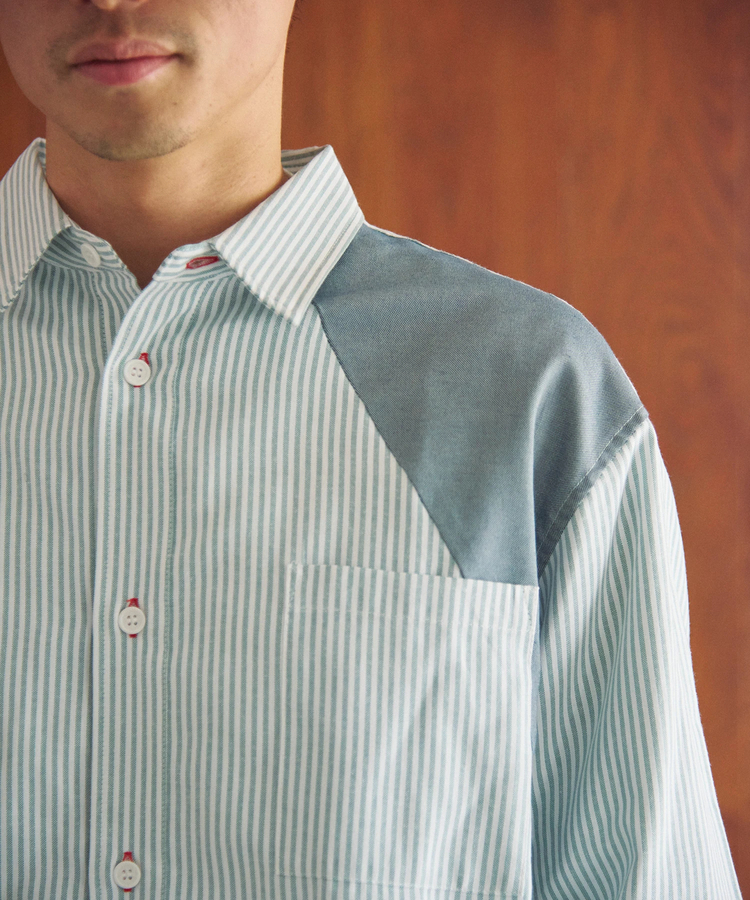 go slow caravan(ゴースローキャラバン) |DUCKSTER/ダックスター ペンタゴン切替コーチシャツ (MENS)