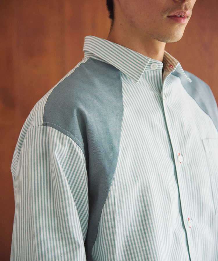 go slow caravan(ゴースローキャラバン) |DUCKSTER/ダックスター ペンタゴン切替コーチシャツ (MENS)