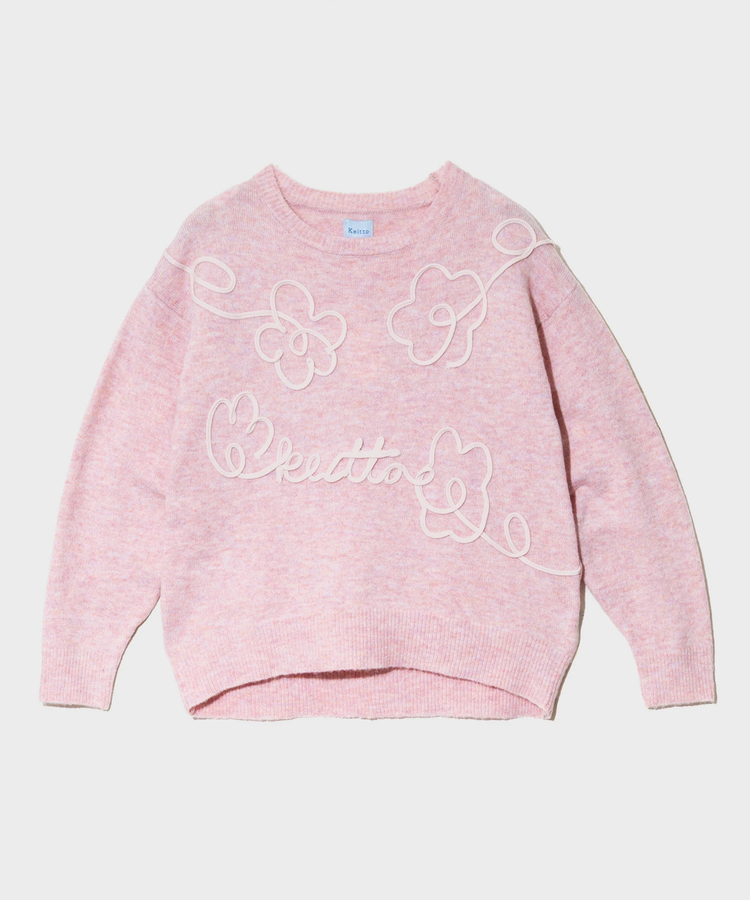Keitto/ケイット つながるお花コード刺繍ニットPO (WOMENS