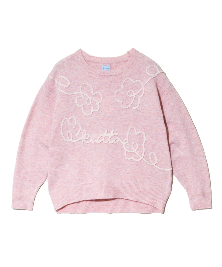 Keitto/ケイット つながるお花コード刺繍ニットPO (WOMENS