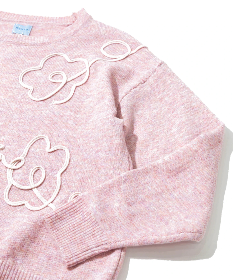 Keitto/ケイット つながるお花コード刺繍ニットPO (WOMENS
