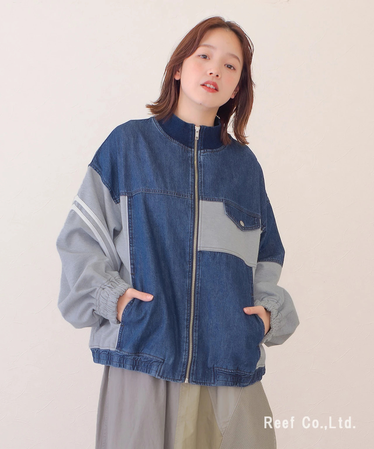 go slow caravan(ゴースローキャラバン) |mililopiulu/ミリロピュール ジャージMIXデニムジャケット (WOMENS)