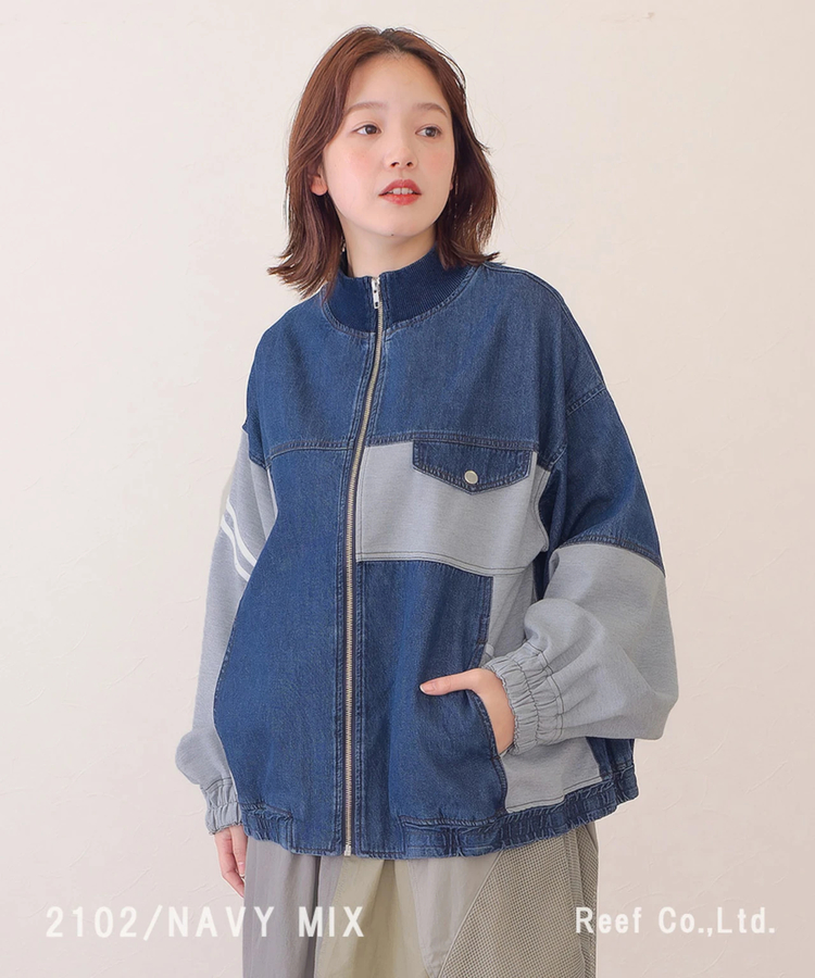 go slow caravan(ゴースローキャラバン) |mililopiulu/ミリロピュール ジャージMIXデニムジャケット (WOMENS)