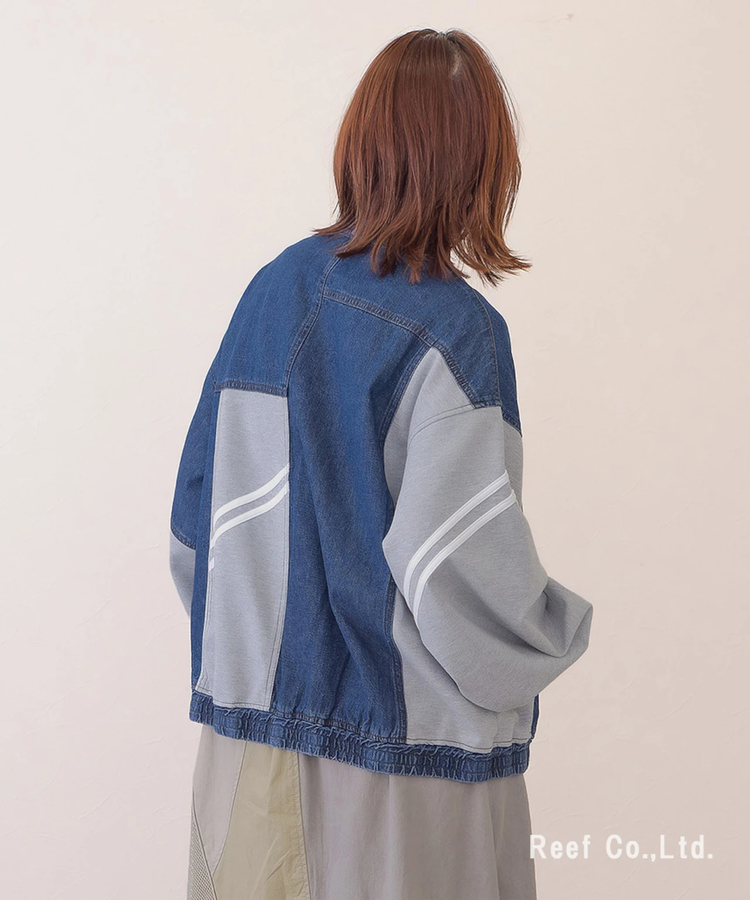 go slow caravan(ゴースローキャラバン) |mililopiulu/ミリロピュール ジャージMIXデニムジャケット (WOMENS)