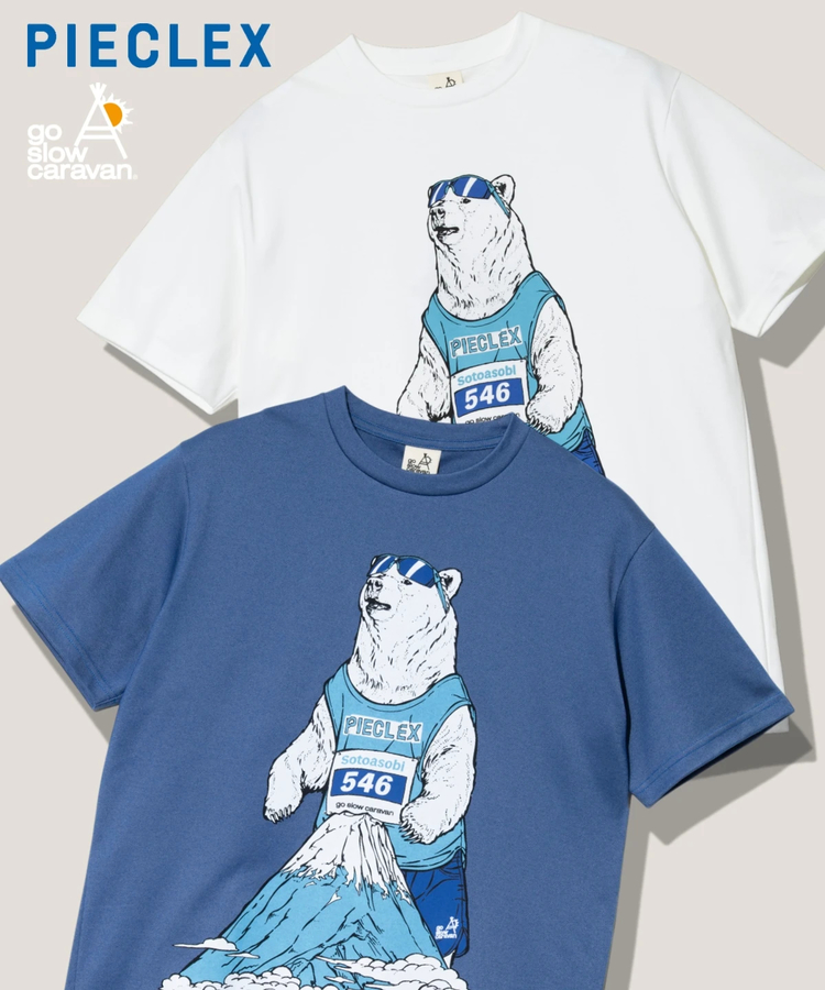 go slow caravan(ゴースローキャラバン) |PIECLEX 富士山クマ TEE  (MENS)