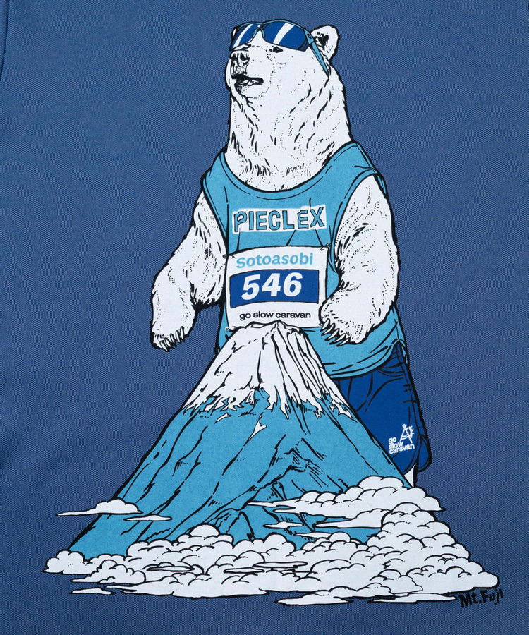 go slow caravan(ゴースローキャラバン) |PIECLEX 富士山クマ TEE  (MENS)