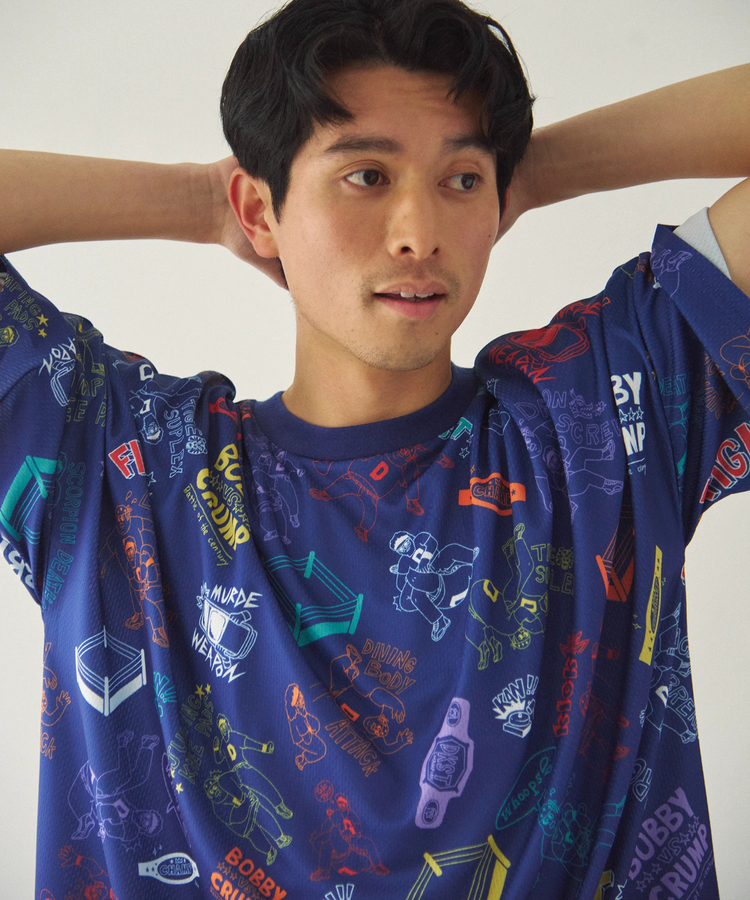 go slow caravan(ゴースローキャラバン) |DUCKSTER/ダックスター 総柄プロレスTEE (MENS)
