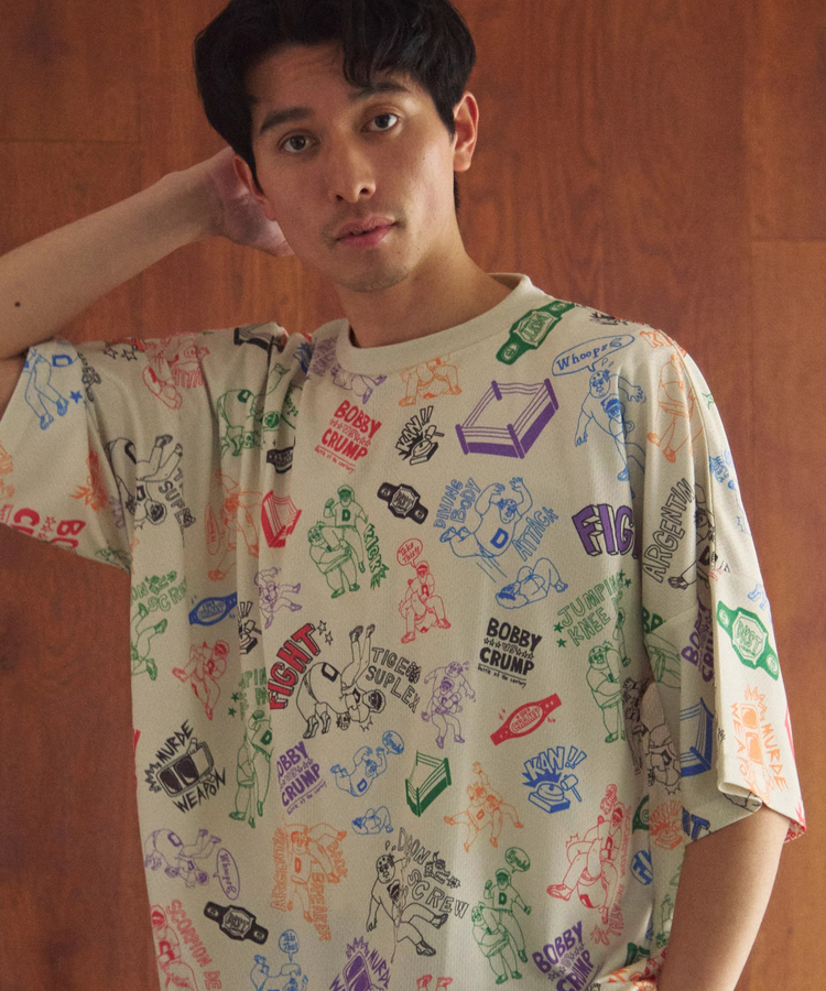 go slow caravan(ゴースローキャラバン) |DUCKSTER/ダックスター 総柄プロレスTEE (MENS)