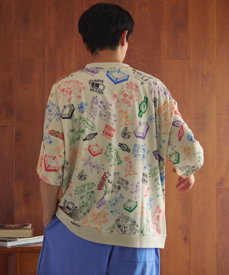 go slow caravan(ゴースローキャラバン) |DUCKSTER/ダックスター 総柄プロレスTEE (MENS)