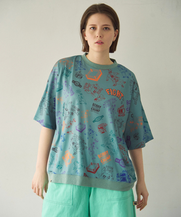 go slow caravan(ゴースローキャラバン) |DUCKSTER/ダックスター 総柄プロレスTEE (MENS)