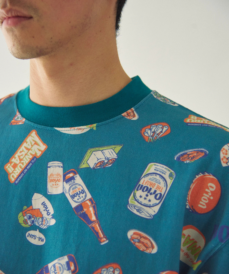 go slow caravan(ゴースローキャラバン) |【ORION × Duckster】オリオンビールコラボTEE《総柄》(MENS)