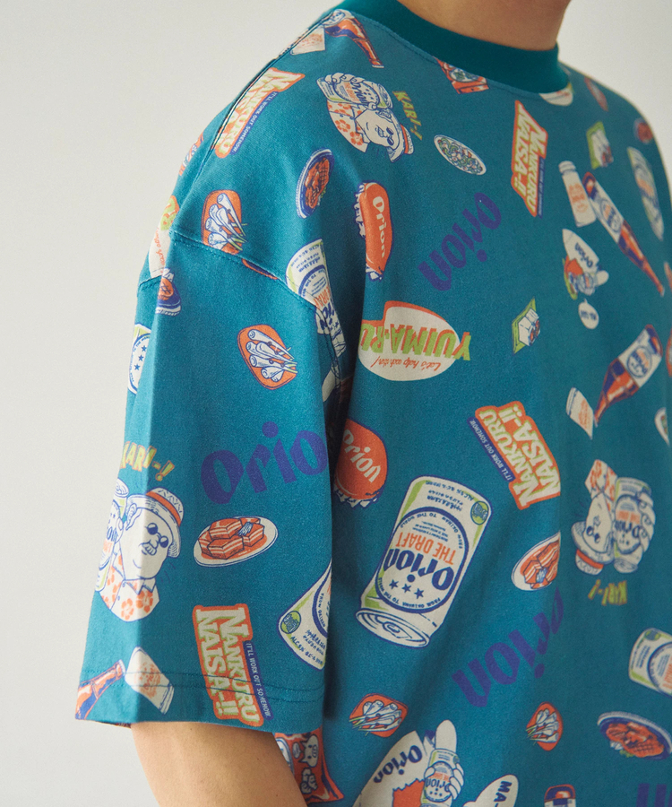 go slow caravan(ゴースローキャラバン) |【ORION × Duckster】オリオンビールコラボTEE《総柄》(MENS)
