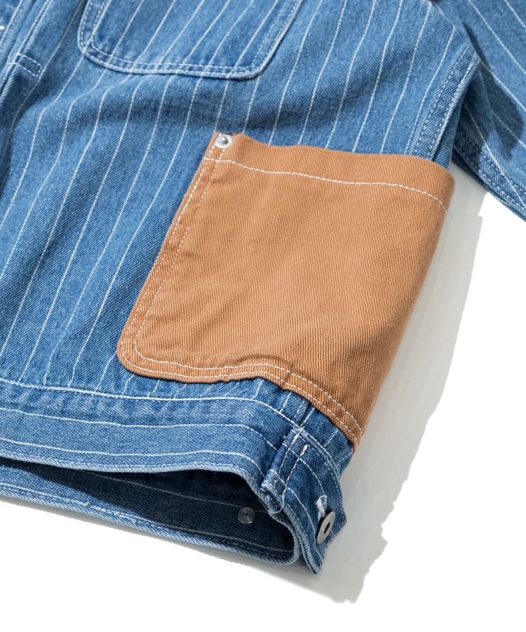 go slow caravan(ゴースローキャラバン) |Mountain Mania/マウンテンマニア Pin-Stripe Denim Coverall (MENS)