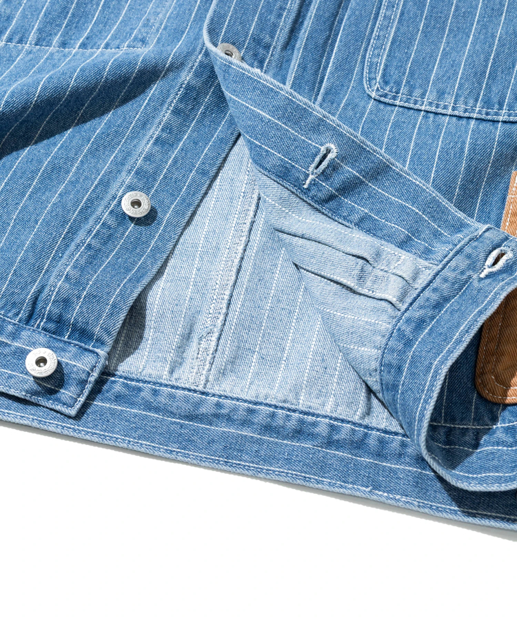 go slow caravan(ゴースローキャラバン) |Mountain Mania/マウンテンマニア Pin-Stripe Denim Coverall (MENS)