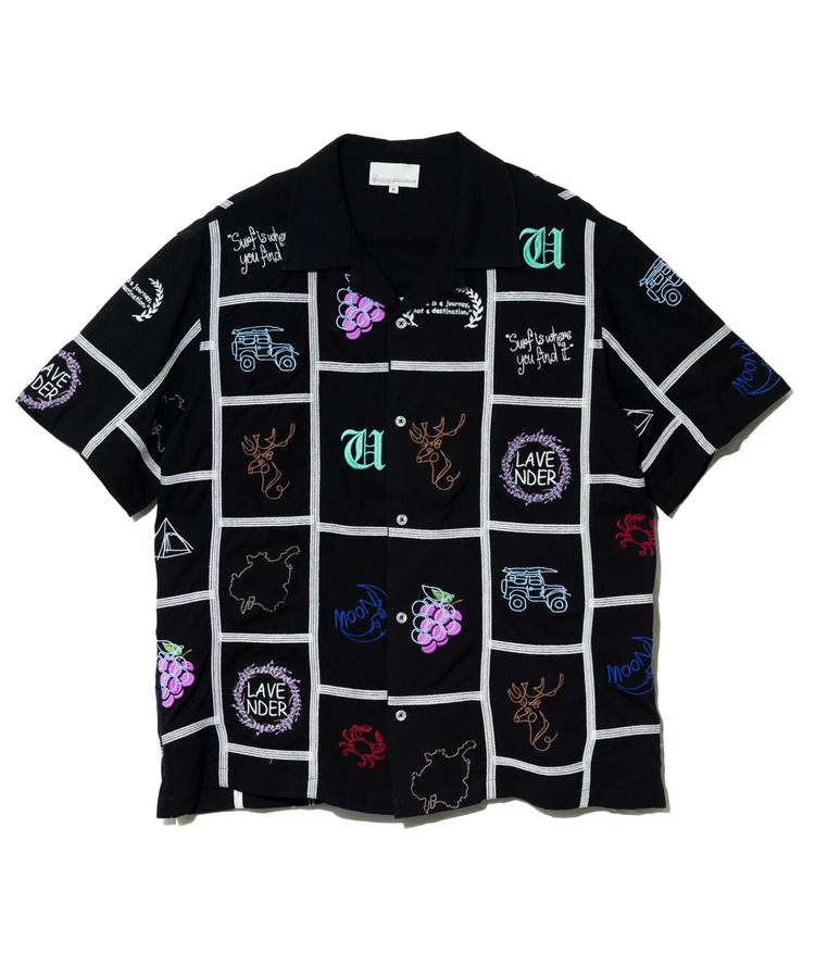 go slow caravan(ゴースローキャラバン) |Universal Style Wear/ユニバーサルスタイルウェア Patchwork embroidery shirt (MENS)