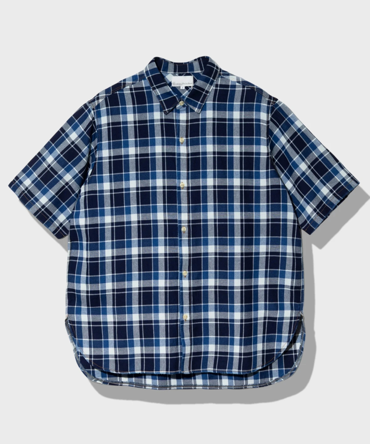 go slow caravan(ゴースローキャラバン) |Universal Style Wear/ユニバーサルスタイルウェア INDIGO Plaid damage shirt (MENS)