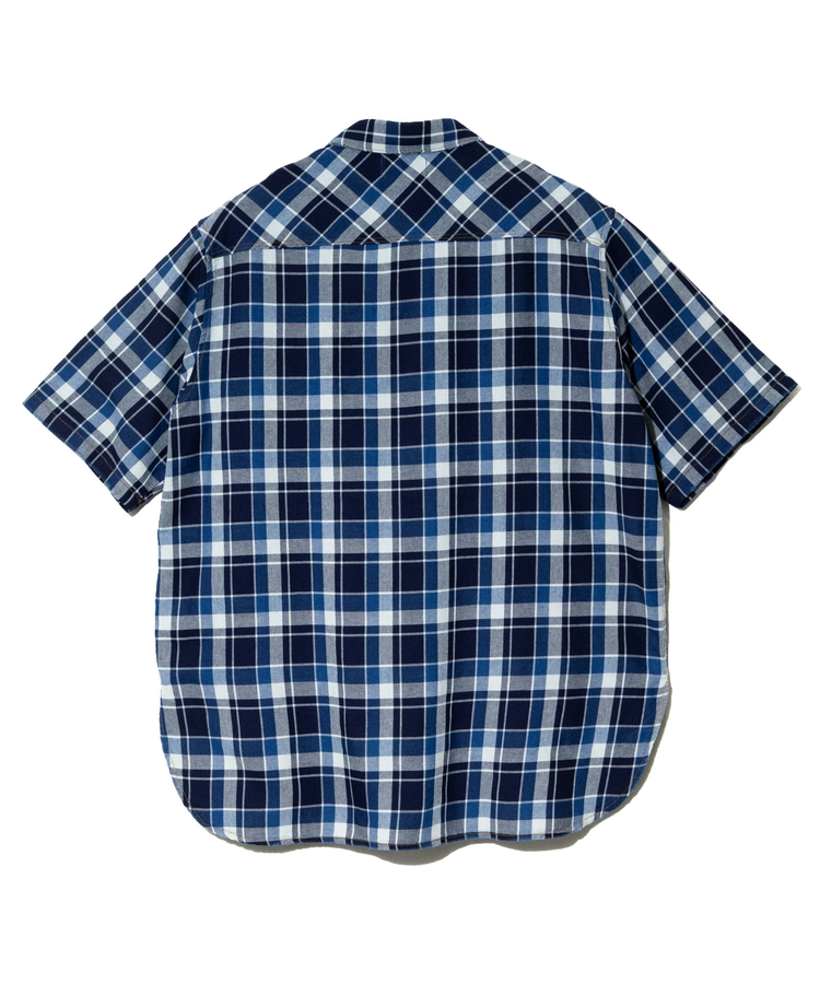 go slow caravan(ゴースローキャラバン) |Universal Style Wear/ユニバーサルスタイルウェア INDIGO Plaid damage shirt (MENS)