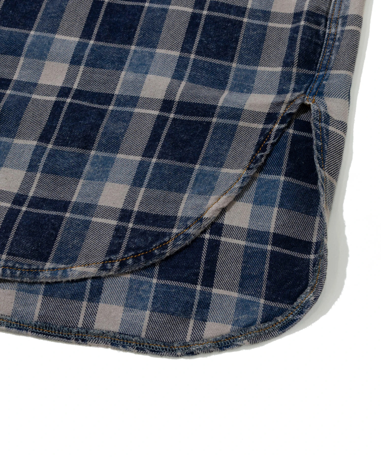 go slow caravan(ゴースローキャラバン) |Universal Style Wear/ユニバーサルスタイルウェア INDIGO Plaid damage shirt (MENS)