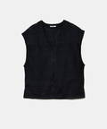 go slow caravan(ゴースローキャラバン) |le colis/ルコリ レースニットソーパッチワーク風Vネックベスト (WOMENS)