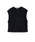 go slow caravan(ゴースローキャラバン) |le colis/ルコリ レースニットソーパッチワーク風Vネックベスト (WOMENS)