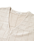 go slow caravan(ゴースローキャラバン) |le colis/ルコリ レースニットソーパッチワーク風Vネックベスト (WOMENS)