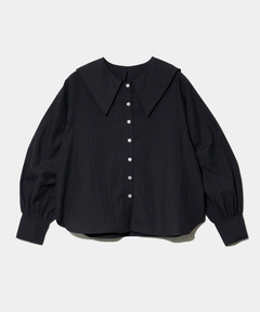 Figgle/フィグル 綿混ローンビックカラーブラウス (WOMENS)